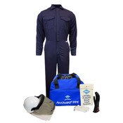 NSA 8 Cal Arc Flash Kit with PureView and UltraSoft FR Coverall WITH Gloves in Navy
